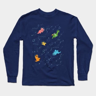 Dinosaurs In Space Long Sleeve T-Shirt